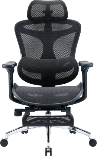 Крісло офісне з підставкою для ніг Sihoo DORO C300L Mesh Black with footrest