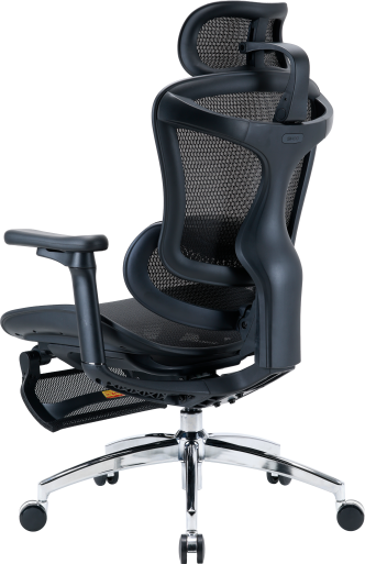 Крісло офісне з підставкою для ніг Sihoo DORO C300L Mesh Black with footrest