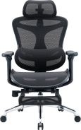 Крісло офісне з підставкою для ніг Sihoo DORO C300L Mesh Black with footrest