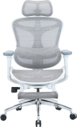 Крісло офісне з підставкою для ніг Sihoo DORO C300L Mesh White with footrest