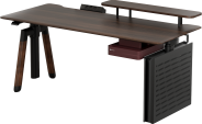 Комп’ютерний стіл з електрорегулюванням висоти Sihoo D07 1.6m Walnut/Black