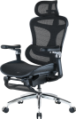 Крісло офісне з підставкою для ніг Sihoo DORO C300 Pro Mesh Black with footrest