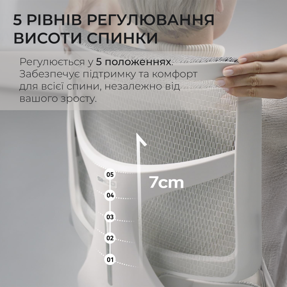Крісло офісне Sihoo DORO S100 Mesh White