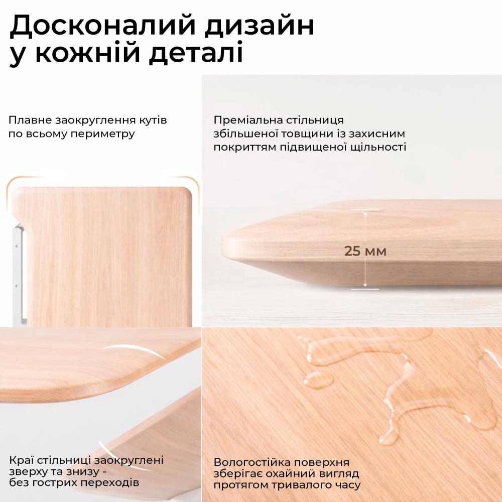 Комп'ютерний стіл з електрорегулюванням висоти Sihoo D07 1.8m Maple/White