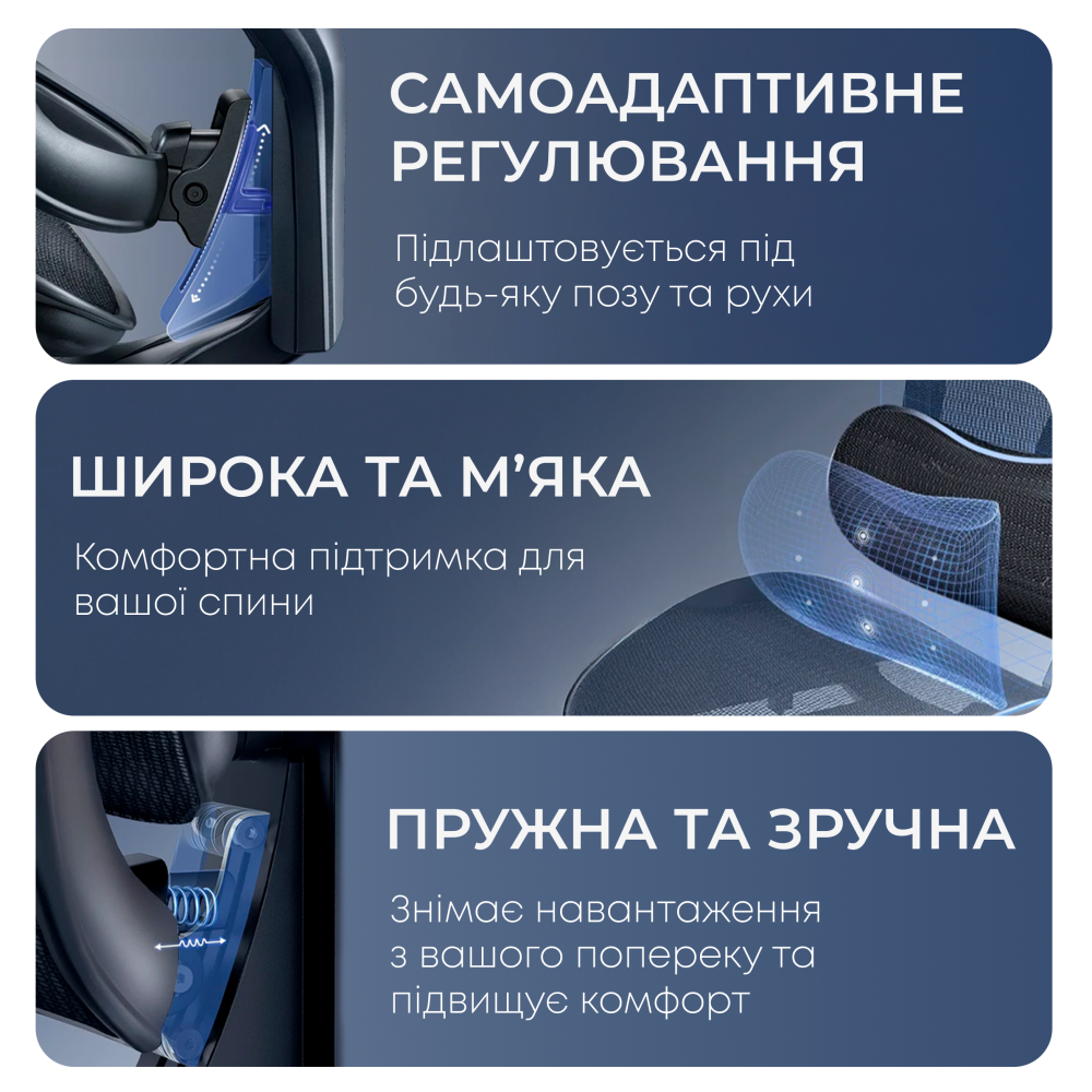 Крісло офісне з підставкою для ніг Sihoo DORO C300L Mesh Black with footrest