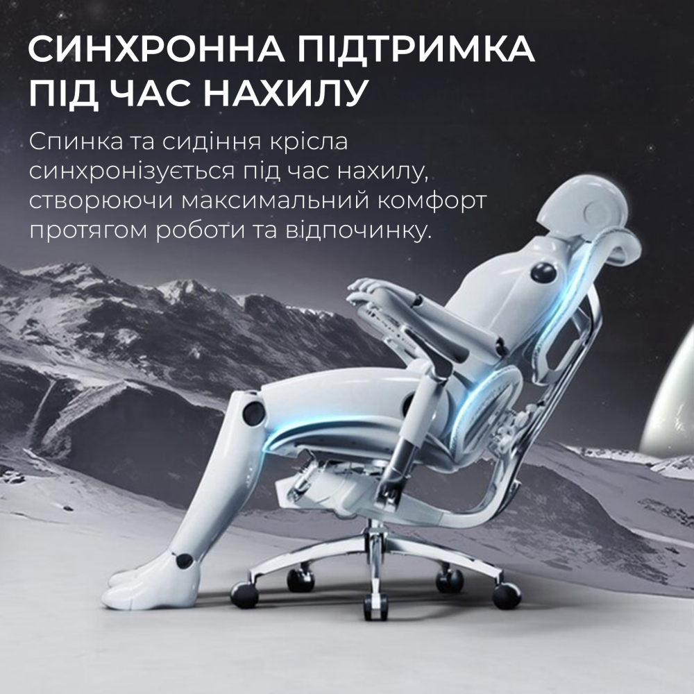Крісло офісне Sihoo DORO S300 Mesh Light Grey