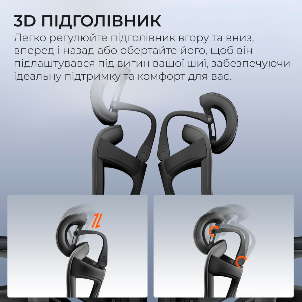 Крісло офісне з підставкою для ніг Sihoo DORO C300 Pro Mesh Black with footrest