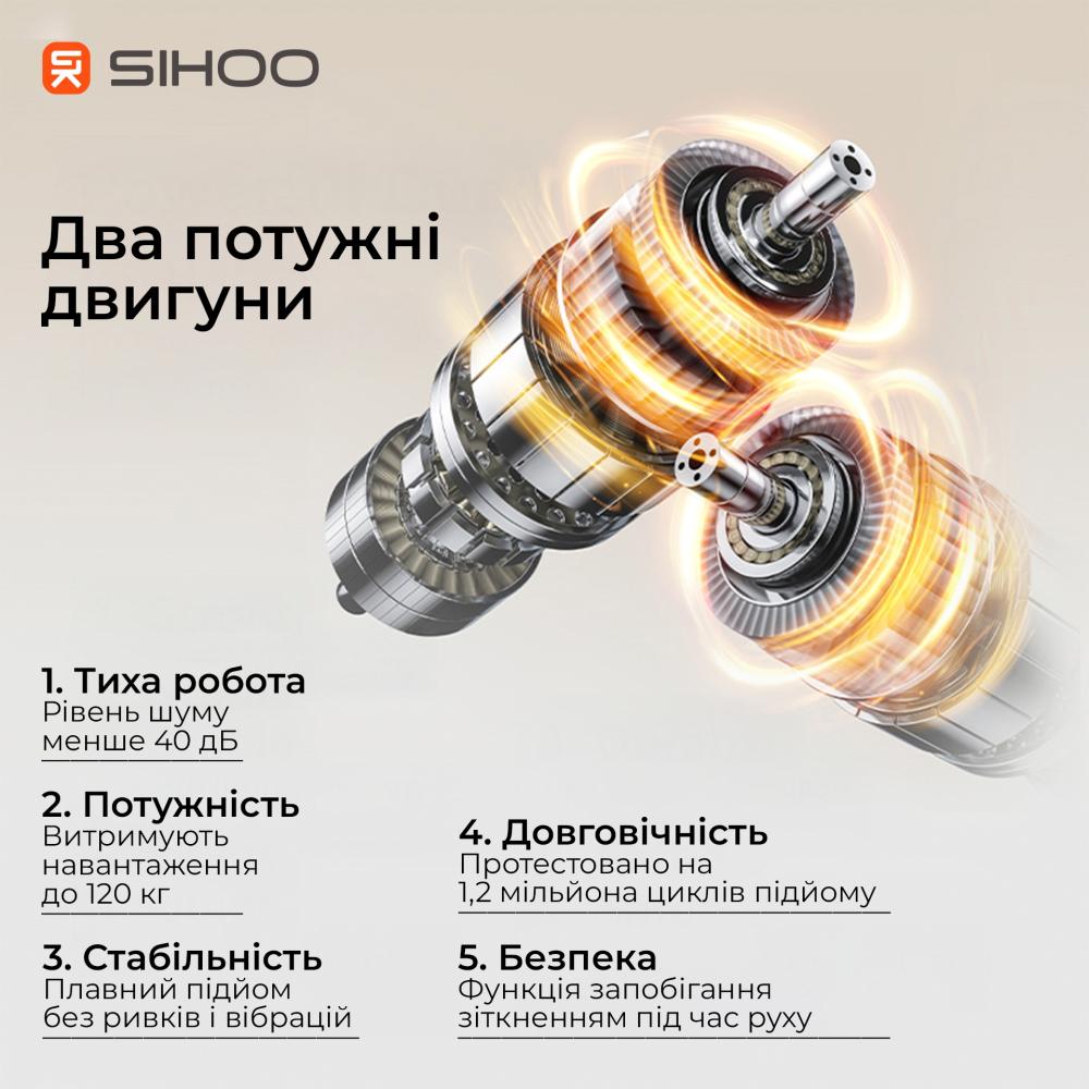 Комп'ютерний стіл з електрорегулюванням висоти Sihoo D07 1.8m Maple/White
